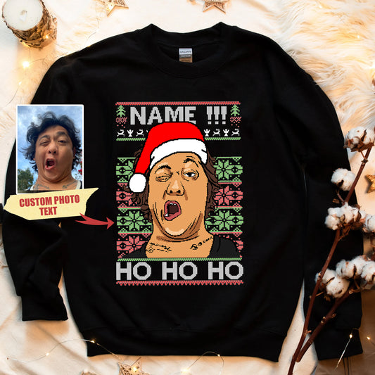 Custom Photo To Pixel For Merry Christmas Shirt