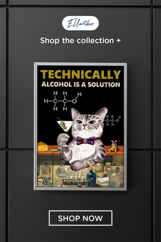 Technically Alcohol Is A Solution- Technically- Cat
