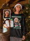 Custom Pixel Ugly Christmas Sweater, Custom Face Sweatshirt for Christmas, Custom Santa Hat Sweatshirt, Ugly Christmas Sweater with Picture