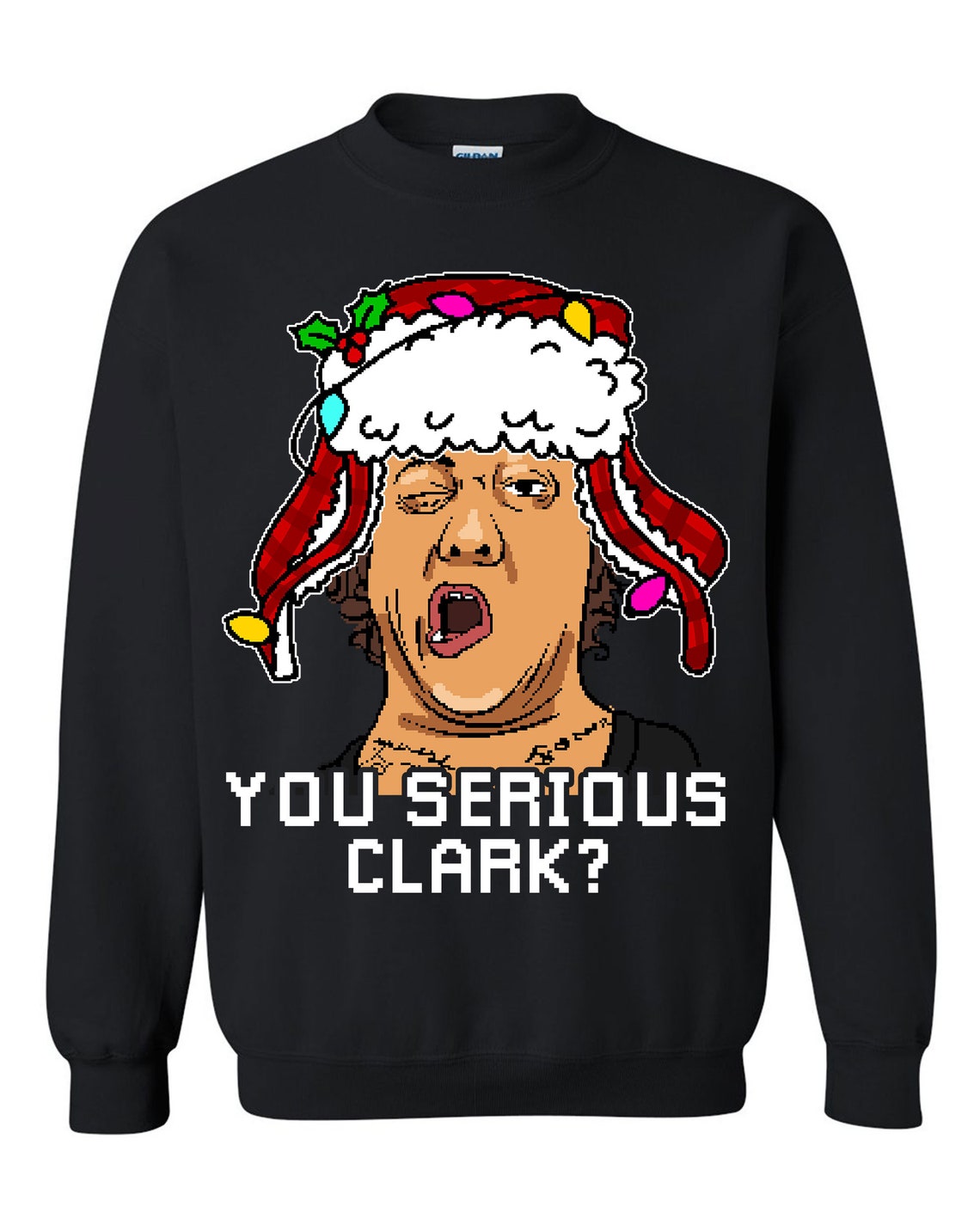 You Serious Clark Personalized Photo Pixel Christmas Shirt, Custom Christmas Sweatshirs