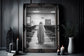 Ghost Classroom Poster, Dark Romantic Ghost Standing in Classroom Creepy, Horror Spooky Cute School Alt Wall Art Halloween Poster