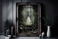 Ghost Outside Looking In Poster, Dark Romantic Ghost Standing in The Forest Creepy, Ghost Outside Looking In Alt Wall Art Halloween Poster