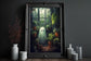 Plant Lover Ghost Cute Poster,Dark Romantic Ghost Standing In Plant Room Creepy, Spooky Cute, Wall Art Halloween Poster