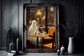 Ghost Relaxing In A Cosy Cafe Poster, Dark Romantic Ghost Relaxing Creepy, Horror Spooky Cute, Wall Art Halloween Poster