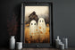 Cute Ghosts in Field Poster, Dark Ghosts in Field Romantic Creepy, Horror Spooky Cute, Wall Art Halloween Poster