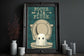 Ghost Bathroom Toilet Poster, Dark Romantic Ghost Standing in Bathroom Toilet Creepy,  Ghost in the Bath tub Alt Wall Art Halloween Poster